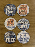 JSU Button Pack Set | Jackson State University Inspired Buttons | 6-Pack Custom HBCU Buttons | Thee I Love | Game Day Buttons