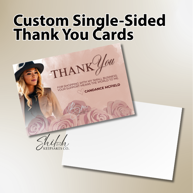Custom Thank You Cards | Graduation or Business | Personalized Cards | Single or Double-Sided | Photo Thank You Cards