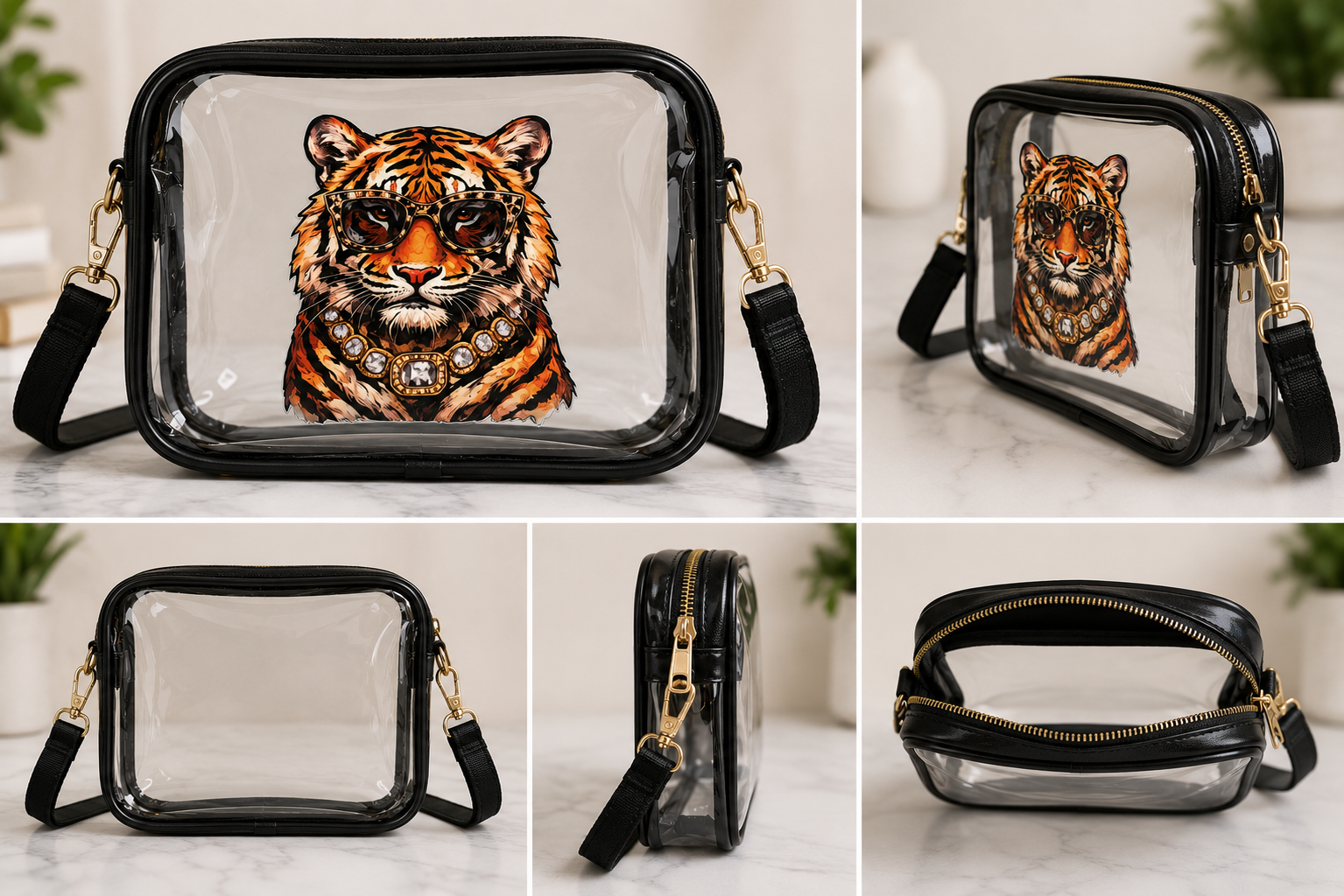 JSU Clear Stadium Approved Crossbody Purse | Thee I Love Tiger Bag | JSU Inspired Clear Game Day Purse | QUICK Ship